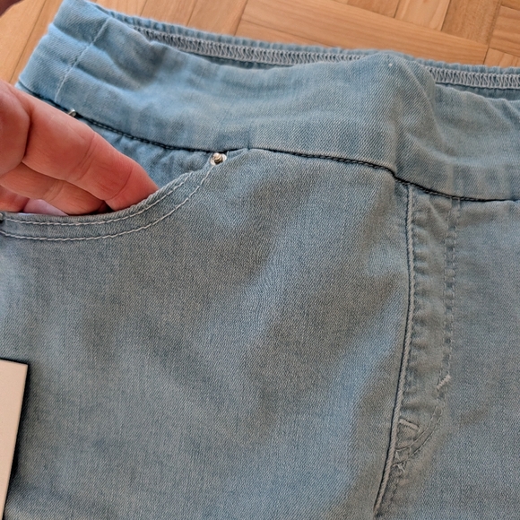 Point Zero Pale Blue Denim Mini Skort - Picture 2 of 5